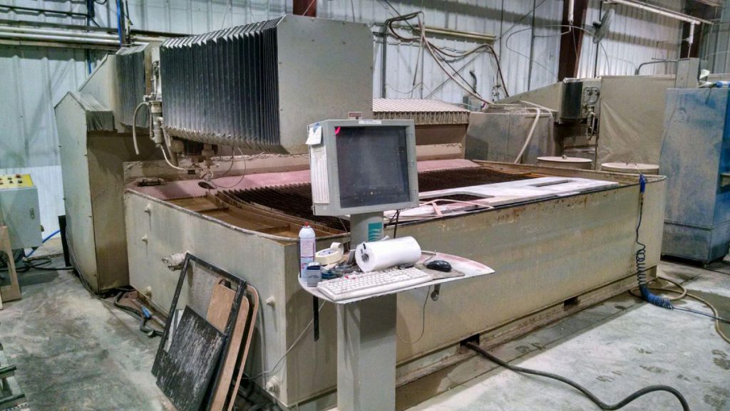 (S) 2014 Flow Mach 2 Water Jet Table All Used Stone Equipment